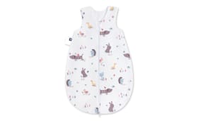 Jersey Sommerschlafsack in weiß mit Motiv Crazy Animals, Länge ca. 62 cm