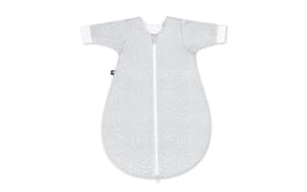 Jersey Winterschlafsack in grau mit weißem Muster, Länge ca. 56 cm