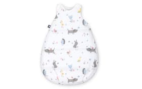 Jersey Sommerschlafsack, weiß mit Motiv Crazy Animals, 98 cm