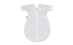 Jersey Winterschlafsack in grau mit weißem Muster, Länge ca. 74 cm