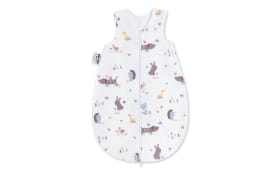 Jersey Schlafsack in weiß mit Motiv Crazy Animals, Länge ca. 98 cm