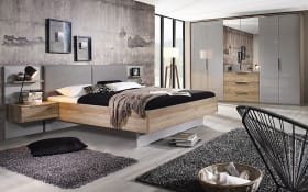 Schlafzimmer Launch in seidengrau/Sanremo Eiche hell Nachbildung, ohne Bettschubkasten