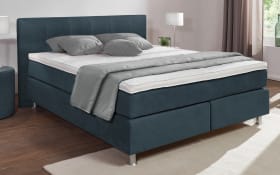 Boxspringbett Simply Good in Bergo marine, Matratzen Härtegrad 2, Liegefläche ca. 160 x 200 cm