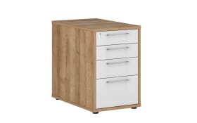 Anstellcontainer Homebase in rivera Eiche Nachbildung/weiß Hochglanz