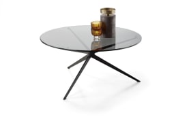 Couchtisch Fabia in Rauchglas / schwarz lackiert