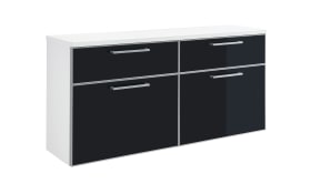 Hängeschuhschrank Ventina Set 1, anthrazit/weiß