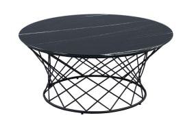 Couchtisch Gloria, Marmor Nachbildung, schwarz