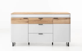 Sideboard Torano, lightgrey supermatt, Coast Evoke Eiche Nachbildung