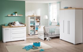 Babyzimmer Kira in kreideweiß/Eiche-Nebraska-Nachbildung