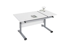 Schreibtisch Marco 2 GT in weiß/silber