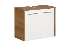 Waschbeckenunterschrank Tidy in weiß Hochglanz-Rivera Eiche Nachbildung