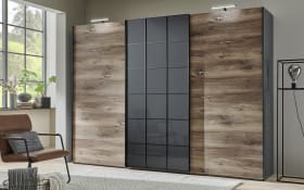 Schwebetürenschrank Toronto/Flagstaff Eiche Nachbildung, 300 x 218 cm