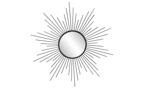 Metallspiegel Sun in schwarz, 60 cm 