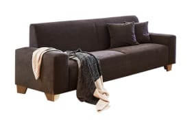 Sofa 3-Sitzer Julia in braun, mit Federkern-Polsterung und Kissen