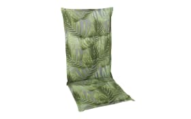 Garten-Sesselauflage Hochlehner in grün mit Motiv Palmen