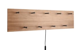 Wandgarderobe Romy in Holz Nachbildung, mit LED Stripe