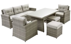 Garten-Lounge-Sofa-Set Barcley in grau