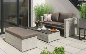 Garten-Lounge-Set Arne in grau, Gestell Aluminium, 3-teilig
