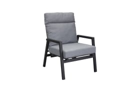 Gartensessel Sondrino, Aluminiumgestell in schwarz