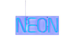 LED-Neon-Wandleuchte in blau/weiß, 45 cm