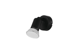 LED-Wandleuchte BUZZ-LED, schwarz, 1-flammig, 6 cm