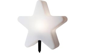 LED-Außenleuchte Star mit Erdspieß in weiß, 48 cm
