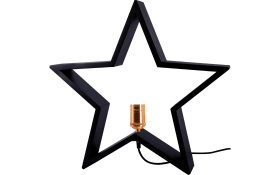 Dekoleuchte Lysekil Stern zum Aufstellen in schwarz, 48 cm