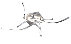 LED-Deckenleuchte Polina, nickel matt, 4-flammig