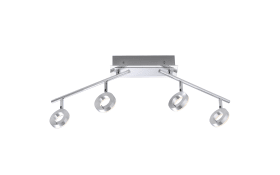 LED-Deckenleuchte Sileda, aluminium matt, 4-flammig, 94 cm