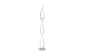 LED-Standleuchte Q-Malina, stahlfarbig, 140 cm
