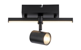 LED-Deckenleuchte Barik in schwarz, 1-flammig