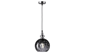Pendelleuchte Uller in nickel matt/rauchfarbig, 1-flammig (rund)