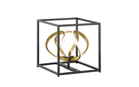 LED-Tischleuchte Gesa in schwarz/goldfarbig, 27 cm