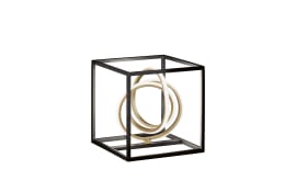 LED-Tischleuchte Gisi, schwarz/goldfarbig, 25,5 cm