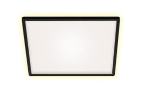 LED-Deckenleuchte Slim in schwarz, 42 x 42 cm