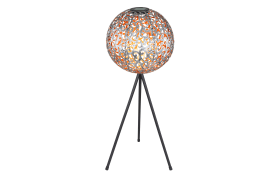LED-Standleuchte Solar in silber metallic/schwarz, 80 cm