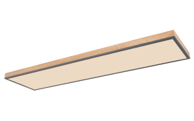 LED-Deckenleuchte CCT Doro in holz/graphit, 120 x 30 cm