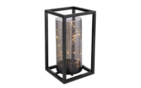LED-Solarleuchte Laterne IP44 in schwarz, 25 cm