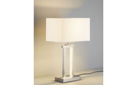 LED-Tischleuchte Domo in nickel/weiß, 55 cm