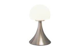 LED-Tischleuchte Pilz in nickel/weiß, 26 cm
