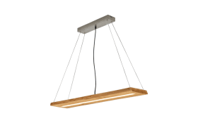 LED-Pendelleuchte Brad in holzfarbig, 100 cm