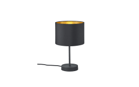 Tischleuchte Hostel in schwarz/gold, 33 cm