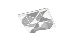 LED-Deckenleuchte Trinity CCT in weiß/aluminiumfarbig, 40 x 40 cm