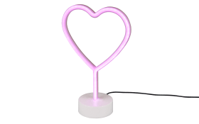 LED-Deko-Tischleuchte Heart in weiß