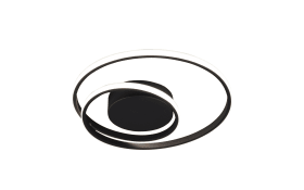 LED-Deckenleuchte Zibal in schwarz, 39 cm