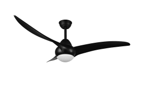 LED-Deckenleuchte/Ventilator Alesund in schwarz, 115,5 cm