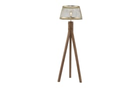 Standleuchte Frederik in holz/messing matt, 145 cm