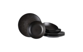 Tafelservice Kitwe aus Keramik in schwarz, 8 teilig