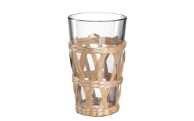 Becher Garda aus Glas mit Geflecht, 500 ml