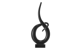 Skulptur Fusion aus Glas in schwarz, 34,5 cm